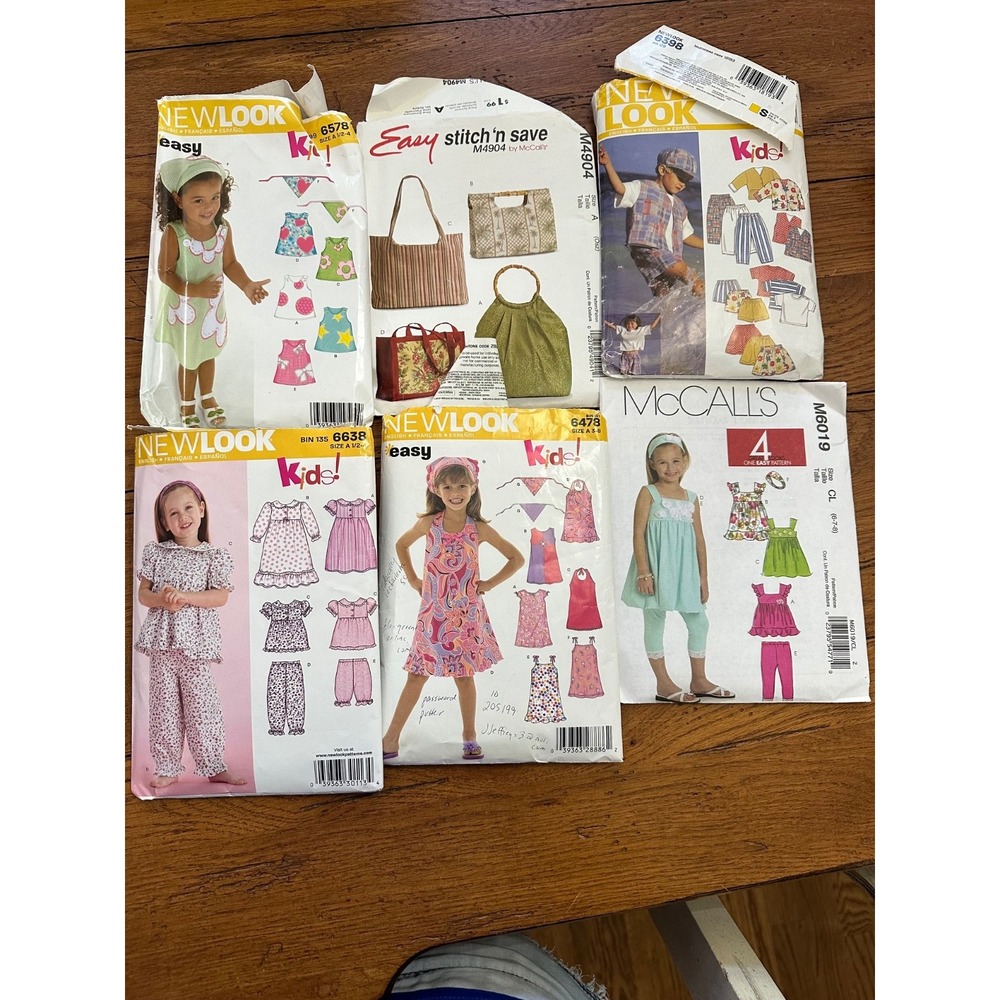 lot of 6 new‎ look and mccall's patterns